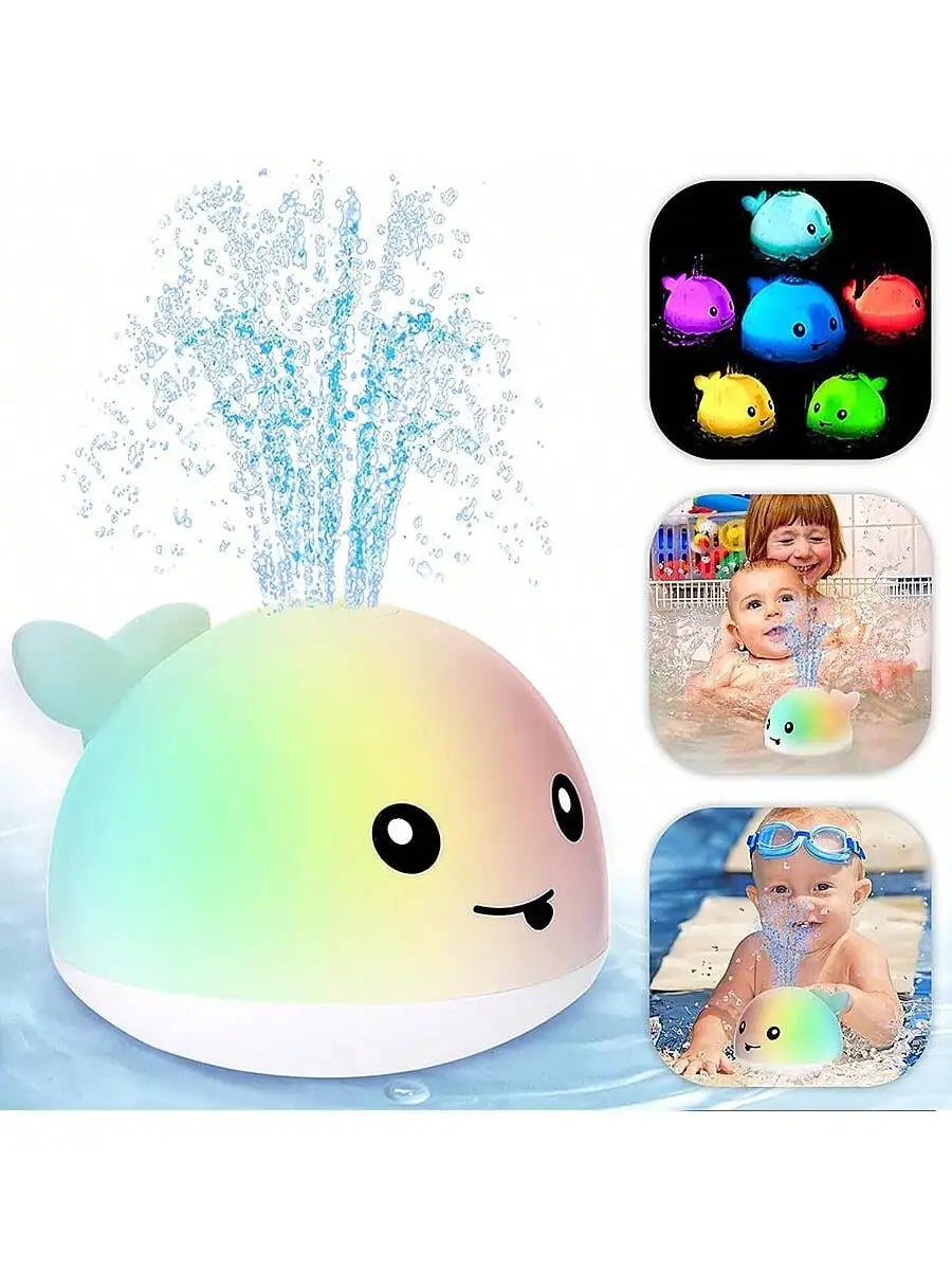 Light-Up Whale Sprinkler Bath Toy for Kids 6-36M