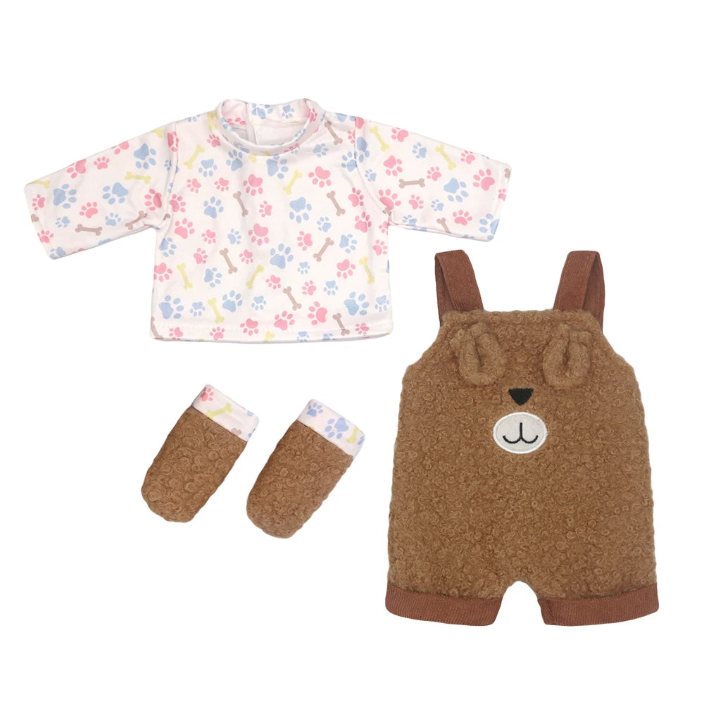 Baby Doll Outfits Set with Shoes for 13-18 Inch Dolls
