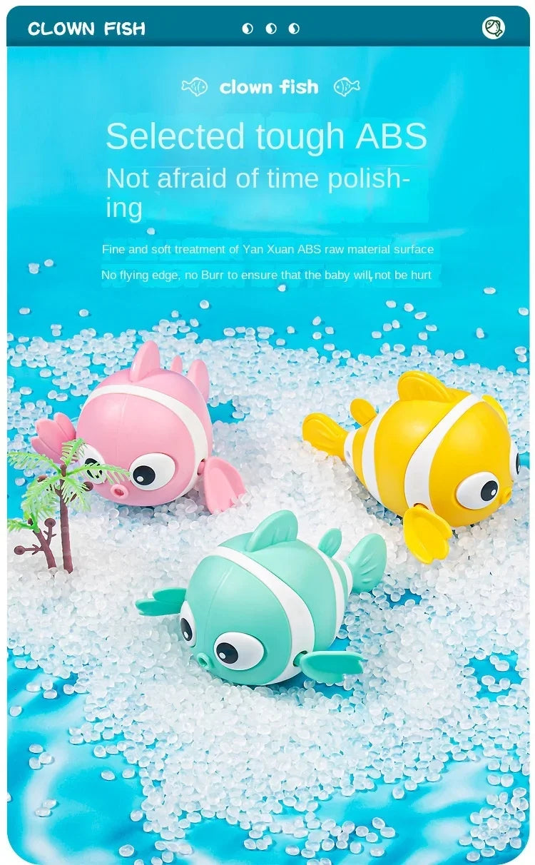 Wind-Up Swimming Fish Clockwork Bath Toy for Toddlers