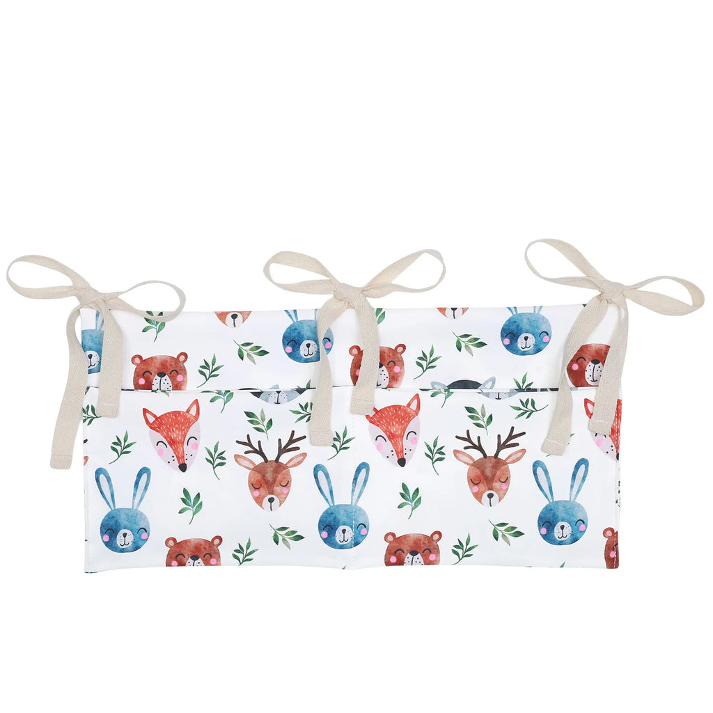 Baby Nursery Crib Organizer Caddy with 2 Pockets