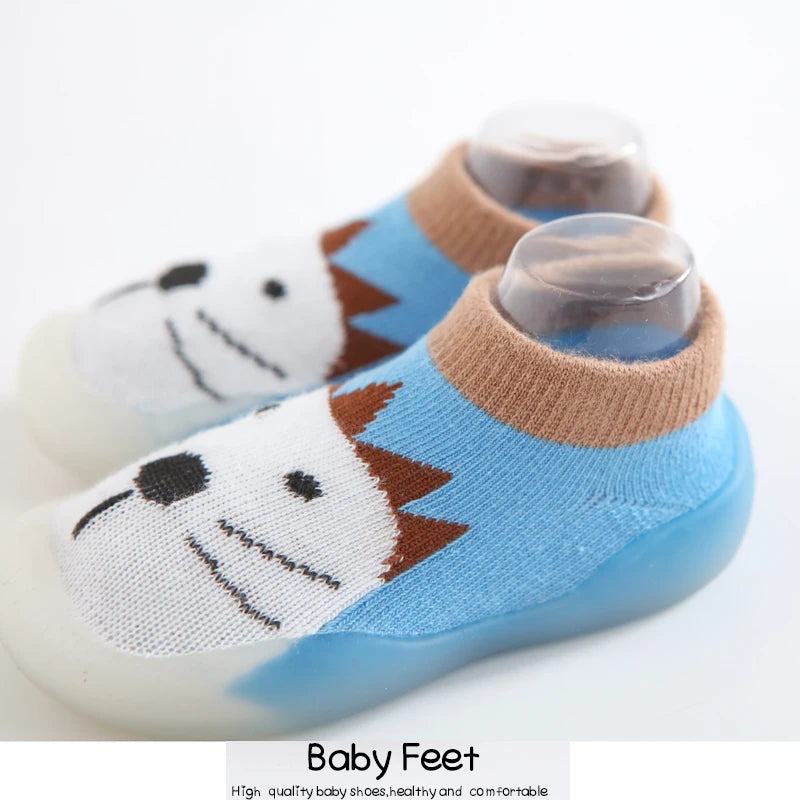 Baby Socks Shoes | Anti-Slip Soft Rubber Animal Style First Walkers