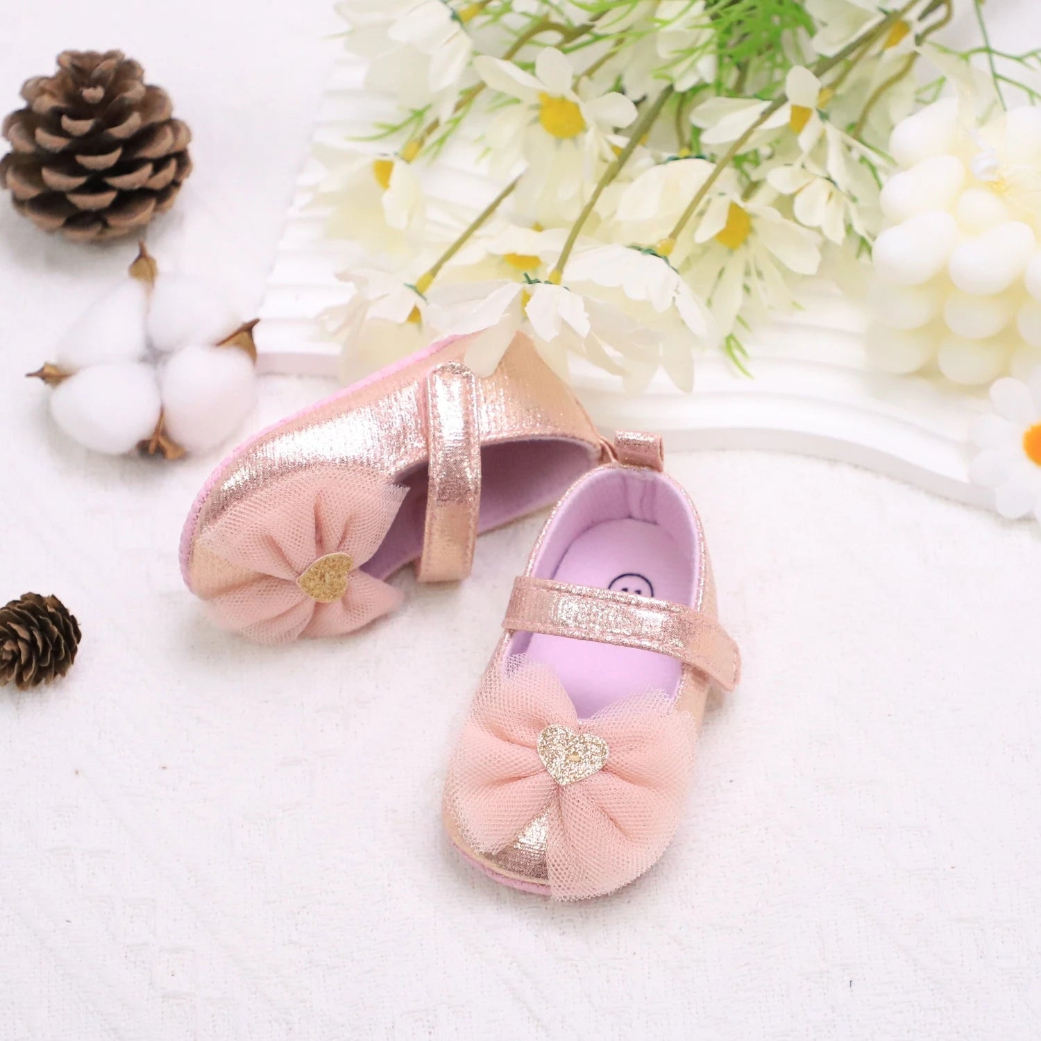 Baby Girl Princess Shoes | Breathable Non-Slip Lace Fashion First Walkers