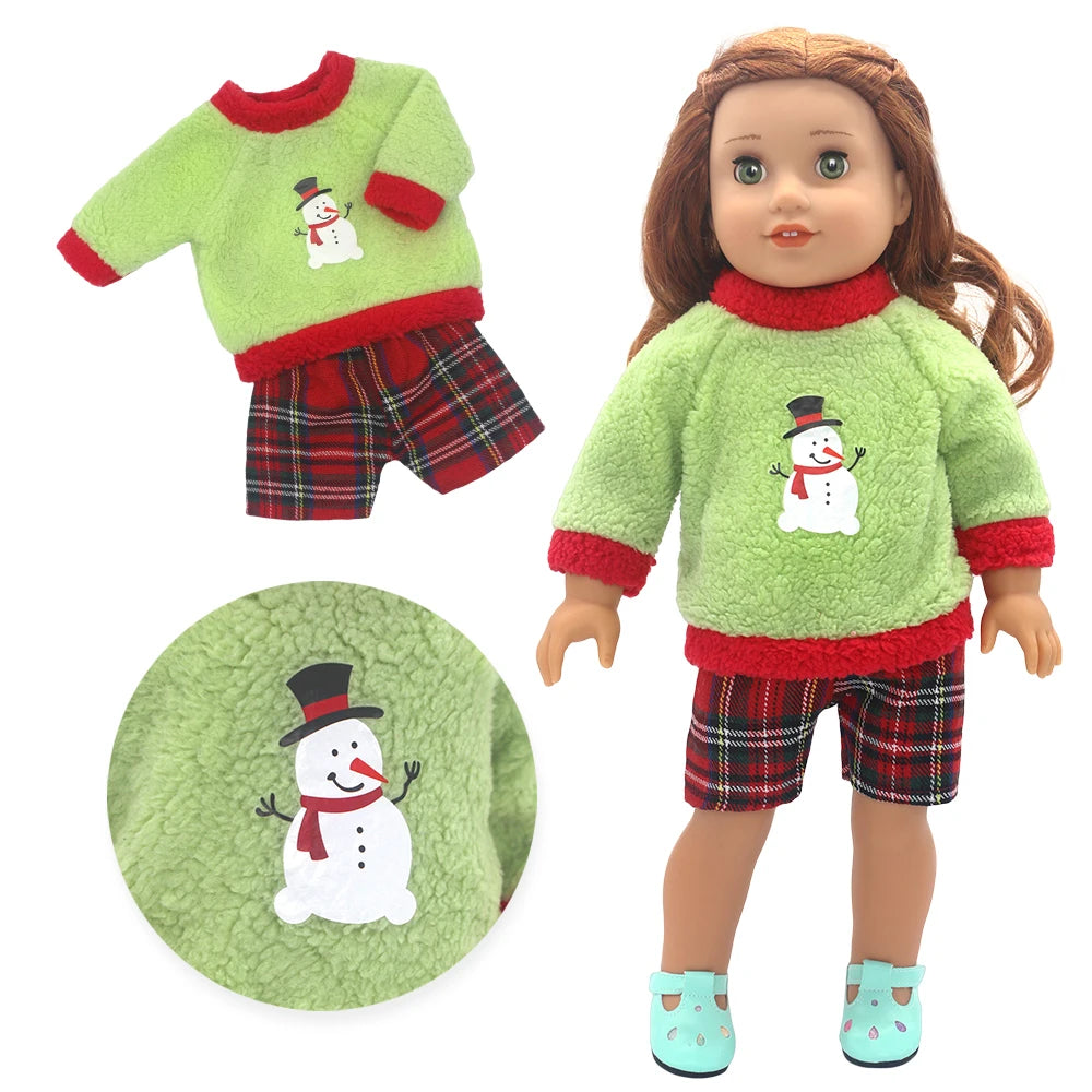 Baby Doll Outfits Set with Shoes for 13-18 Inch Dolls