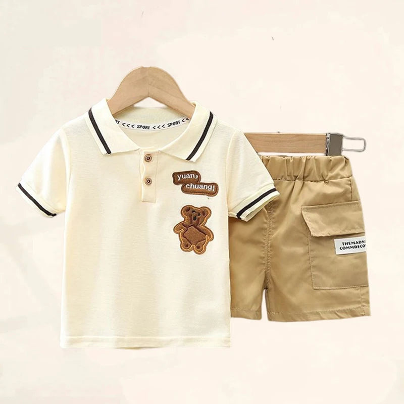 Baby Boy Summer T-Shirt & Shorts Cartoon Outfit Set