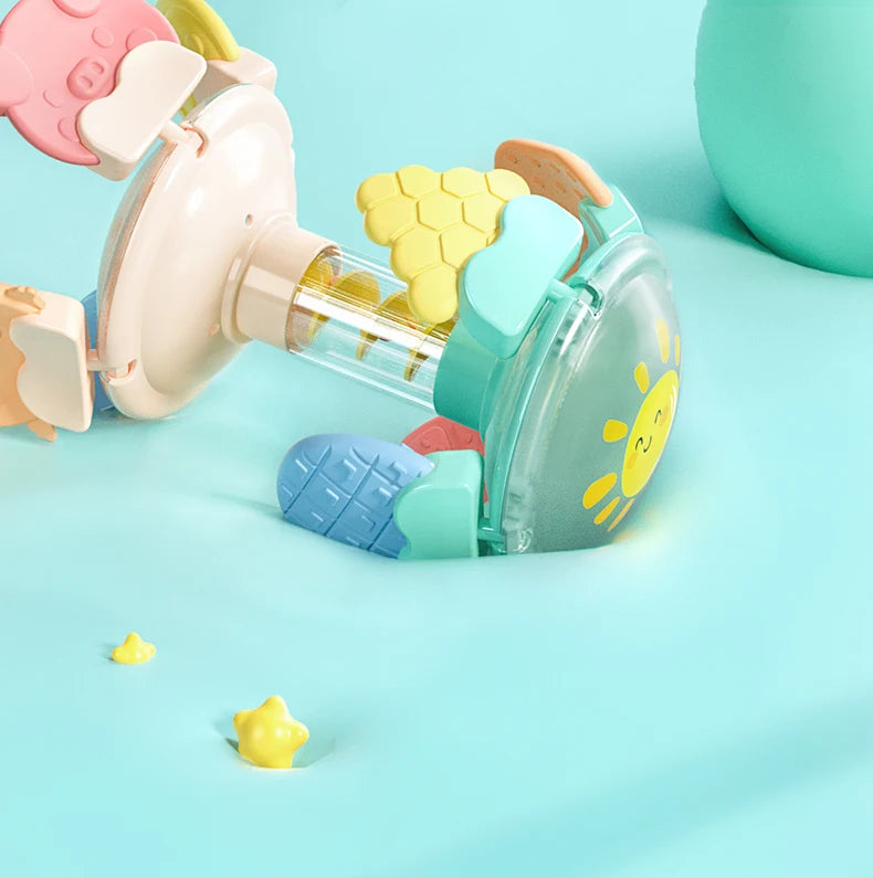 Sensory Teething Rattle Toy for Babies 0-36 Months