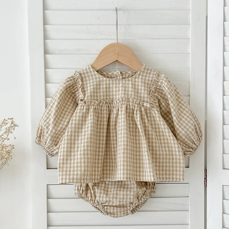 Baby Girl Plaid Tee & Bloomer 2-Piece Set 0-2 Years