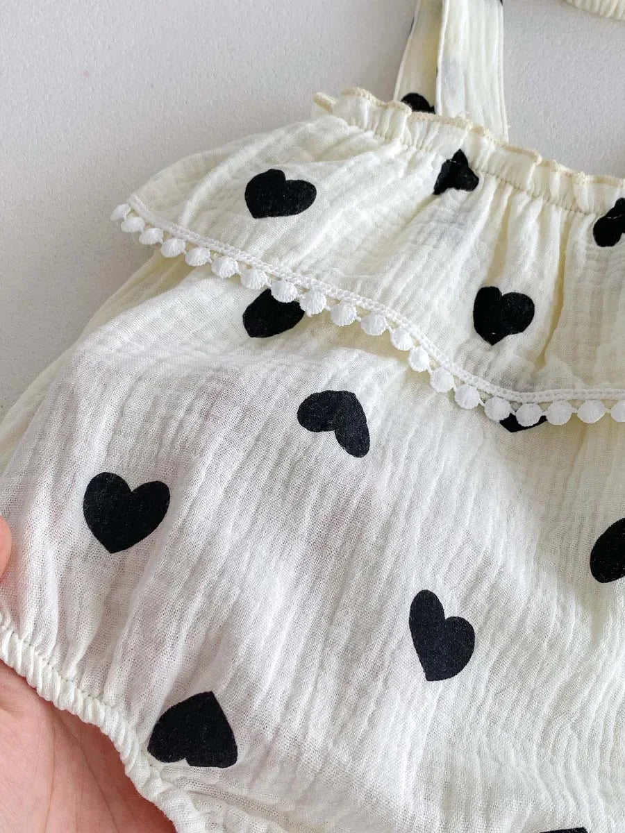 Newborn Sleeveless Bow Camisole Jumpsuit