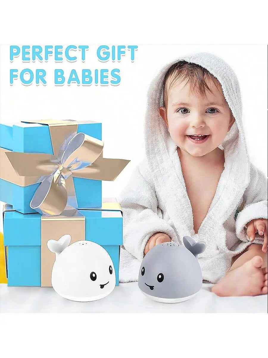 Light-Up Whale Sprinkler Bath Toy for Kids 6-36M