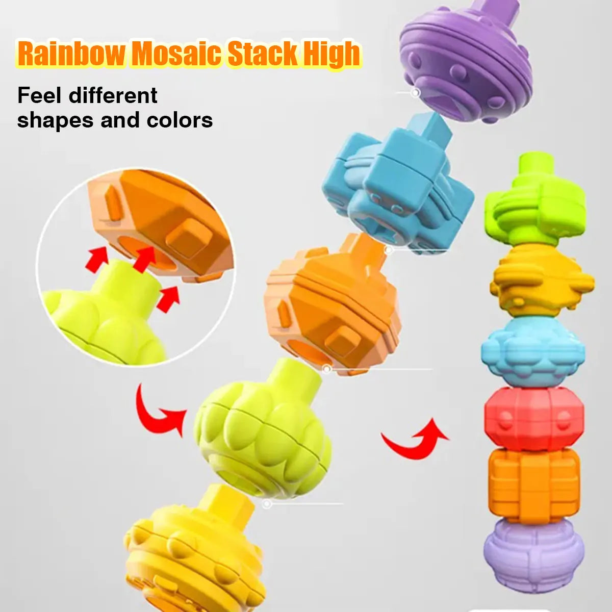 Montessori Colorful Blocks Sorting Game for Babies