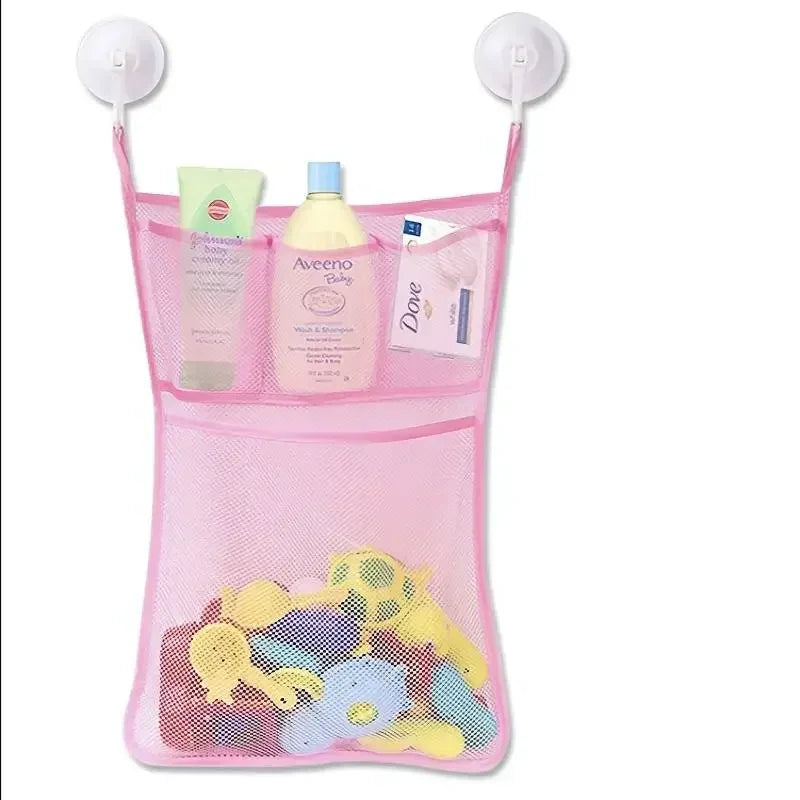 Baby Shower Bath Toy Storage Mesh Bag with Suction Cups