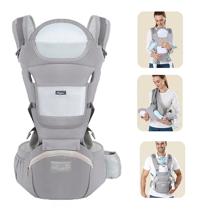 Ergonomic Baby Carrier with Hipseat | Front-Facing & Kangaroo Carry
