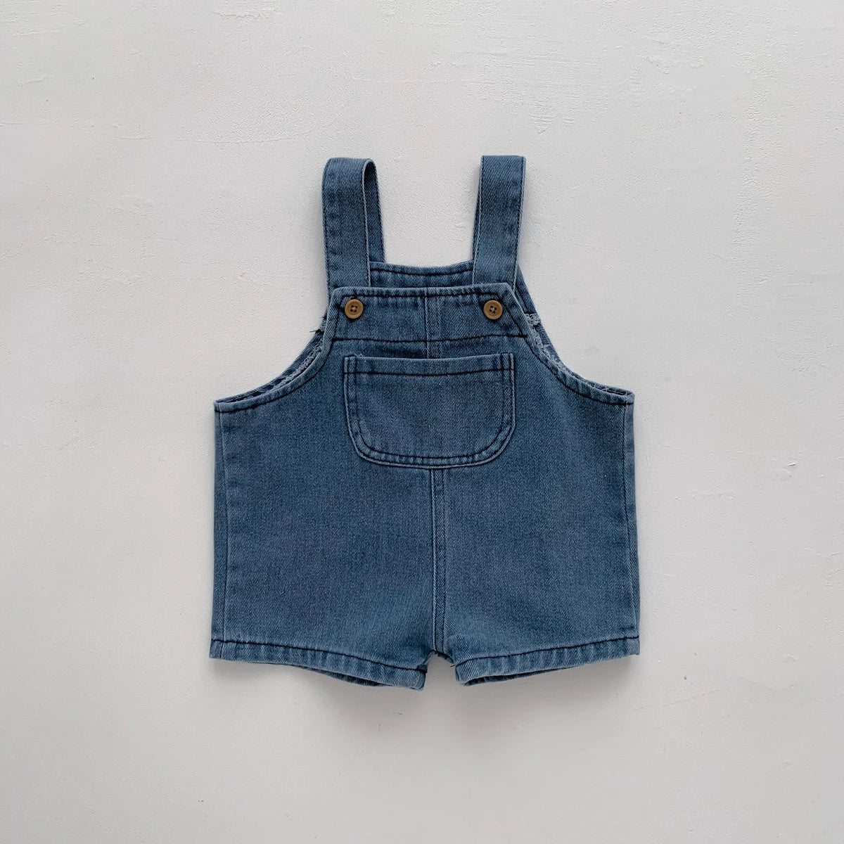 Baby Girl & Boy T-Shirt with Denim Jumpsuit 2-Piece Set