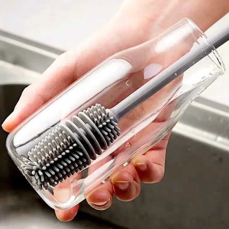 Baby Bottle Brush 360° Rotation Silicone Cleaning Tool