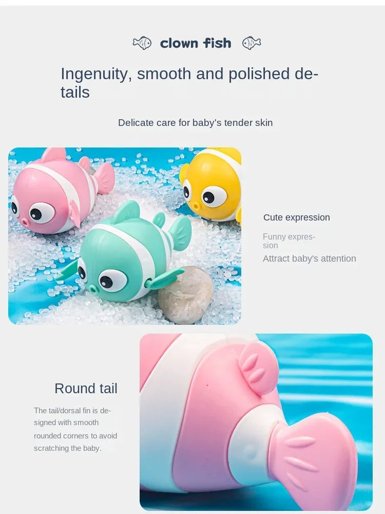 Wind-Up Swimming Fish Clockwork Bath Toy for Toddlers