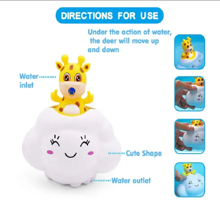 Water Spraying Cloud Shower Bath Toy for Toddlers