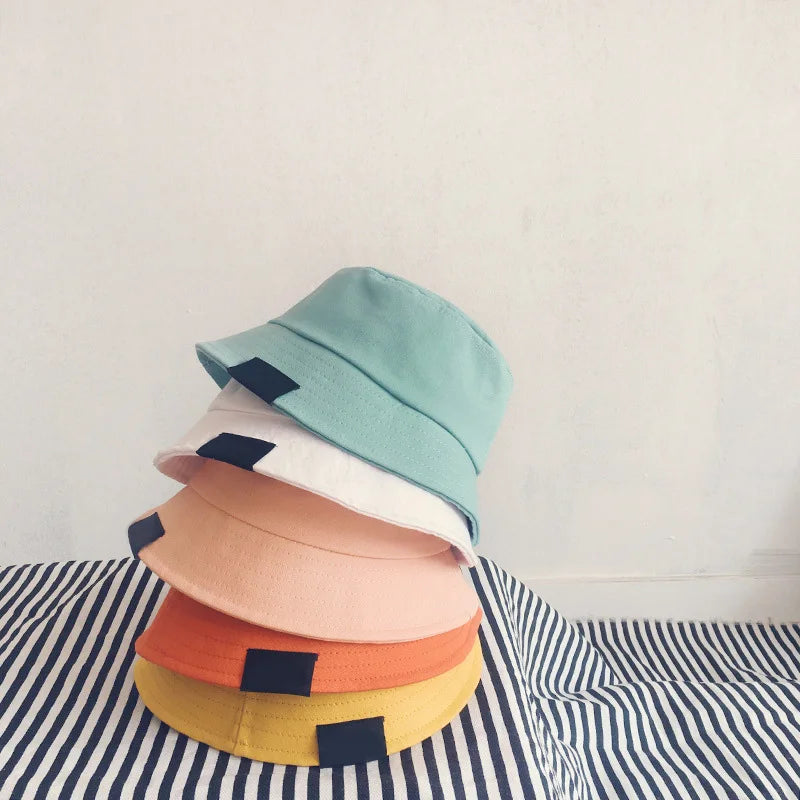 Cartoon Bear Baby Bucket Sun Hat Soft Cotton