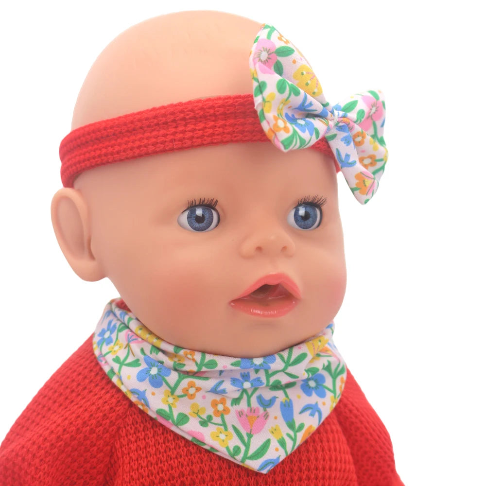 Baby Doll Outfits Set with Shoes for 13-18 Inch Dolls