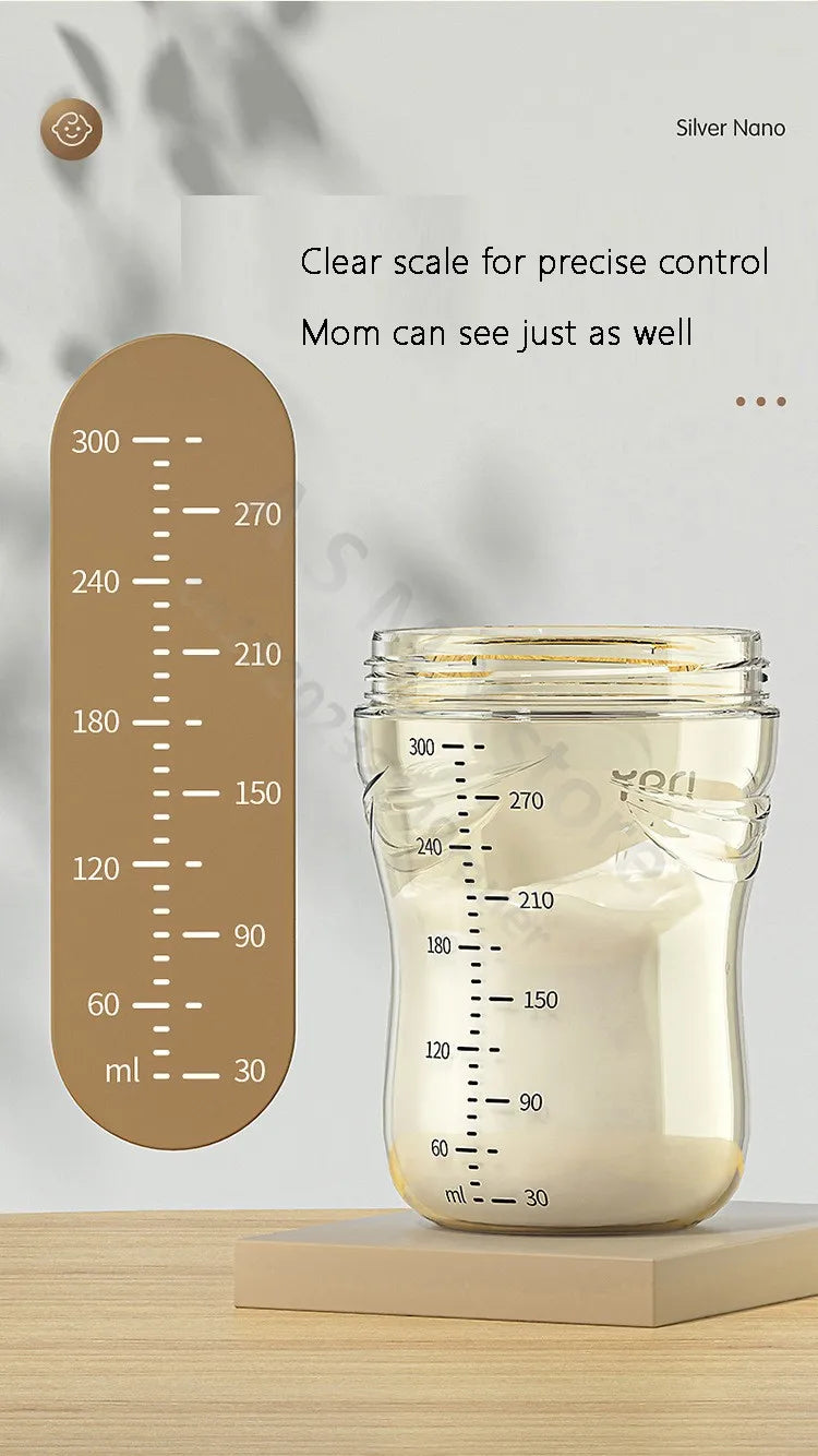 Wide Mouth Newborn Baby Bottle with Learning Nipple