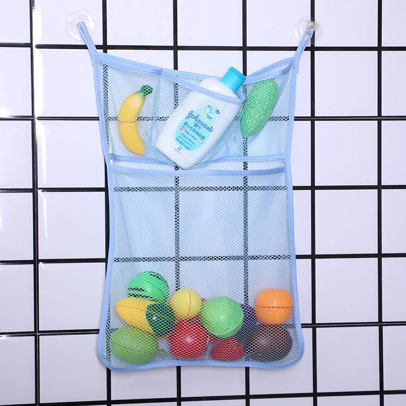 Baby Shower Bath Toy Storage Mesh Bag with Suction Cups