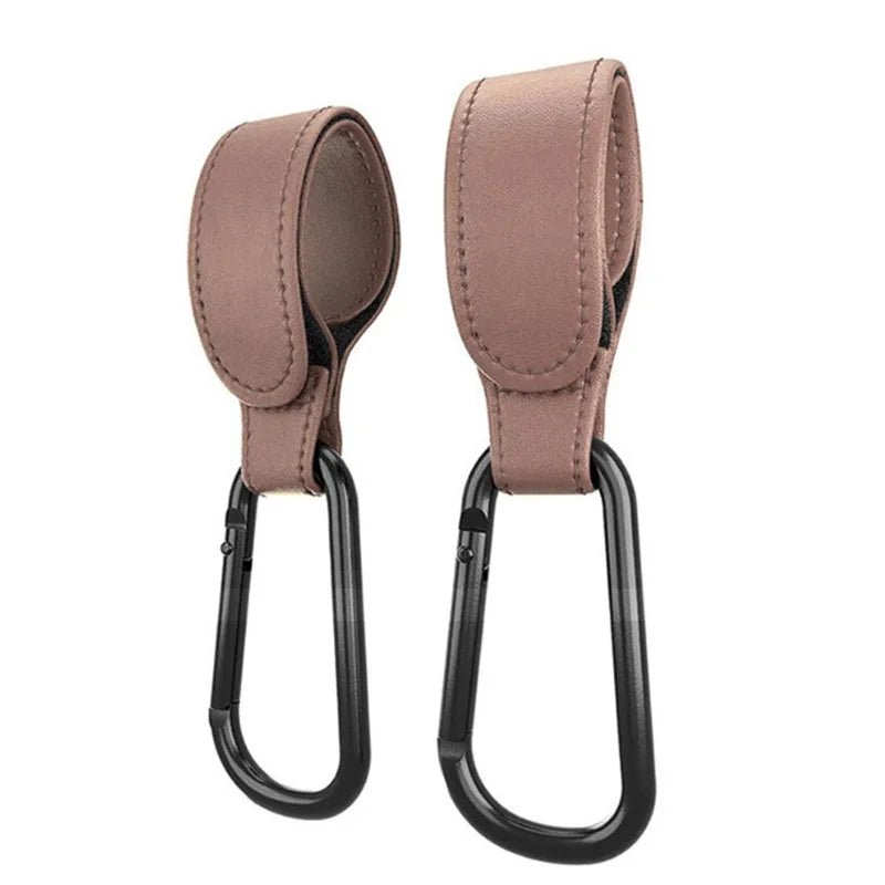 Stroller Hook PU Leather Pram Bag Hanger Organizer