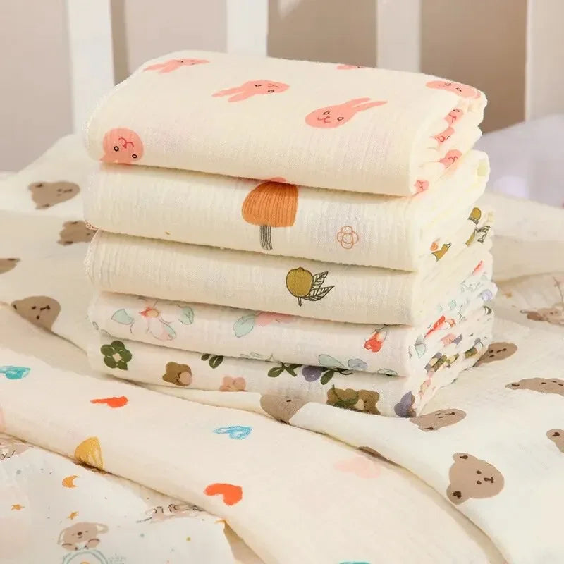 Cotton Muslin Swaddle Blanket 80x80cm for Newborns