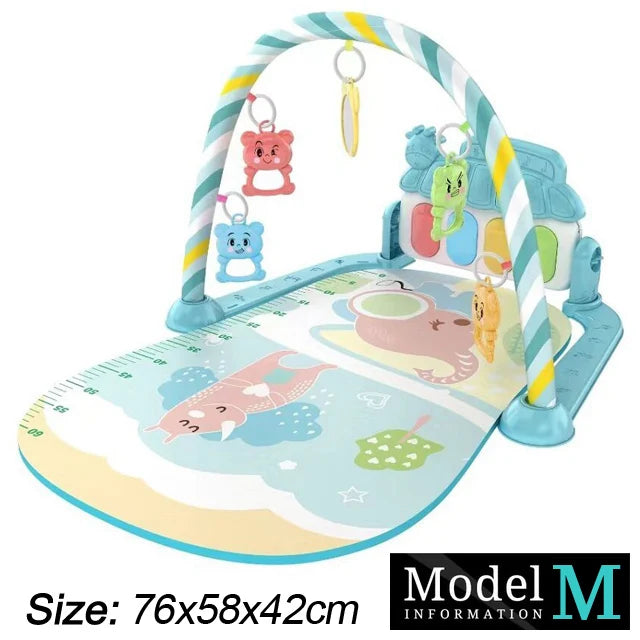 Baby Fitness Play Gym with Piano & Crawling Mat 0-36M