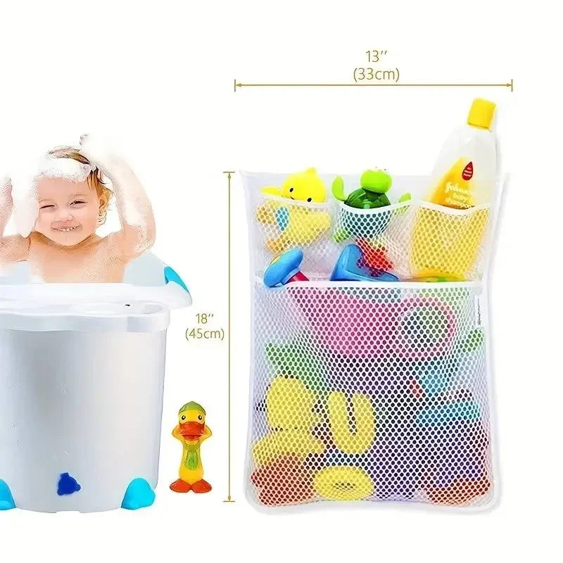 Baby Shower Bath Toy Storage Mesh Bag with Suction Cups