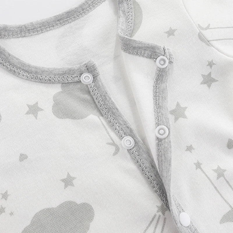 Newborn Baby Bodysuit Romper | Soft Cartoon Print 0-9M