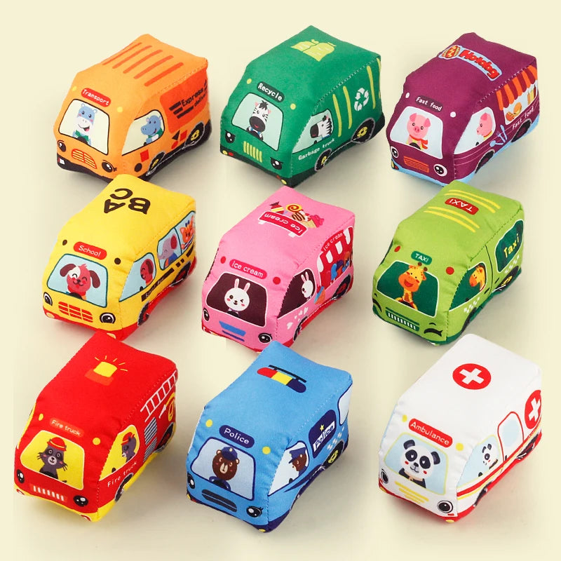 Soft Car Toy Set with Play Mat for Toddlers 12-18M