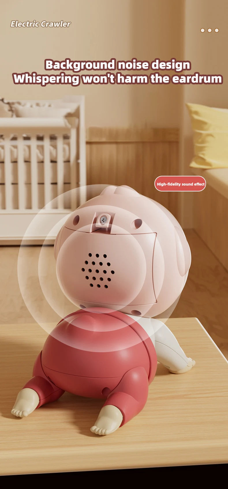 Crawling Guidance Musical Doll Toy for Babies 0-12M