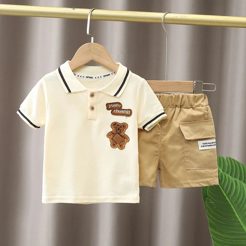 Baby Boy Summer T-Shirt & Shorts Cartoon Outfit Set