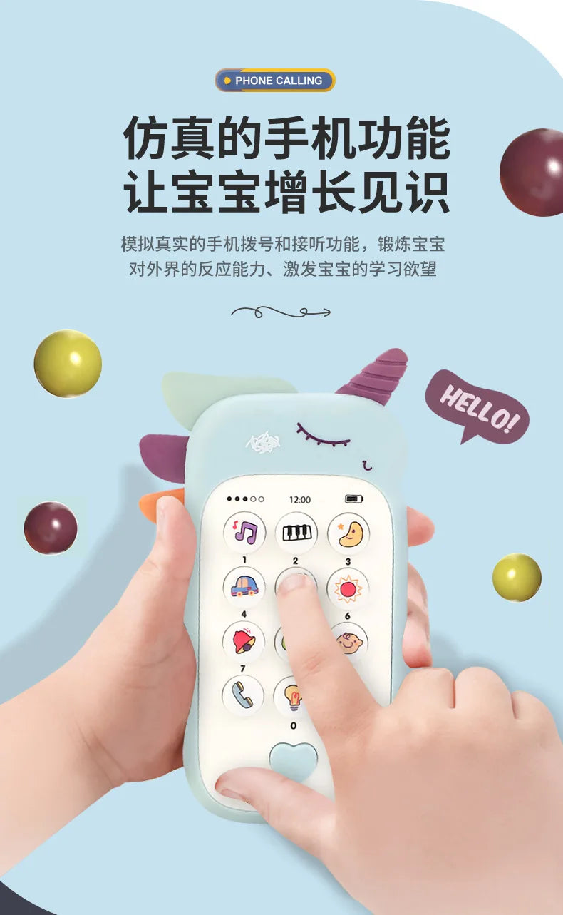 Baby Phone Toy with Music & Teether for Infants