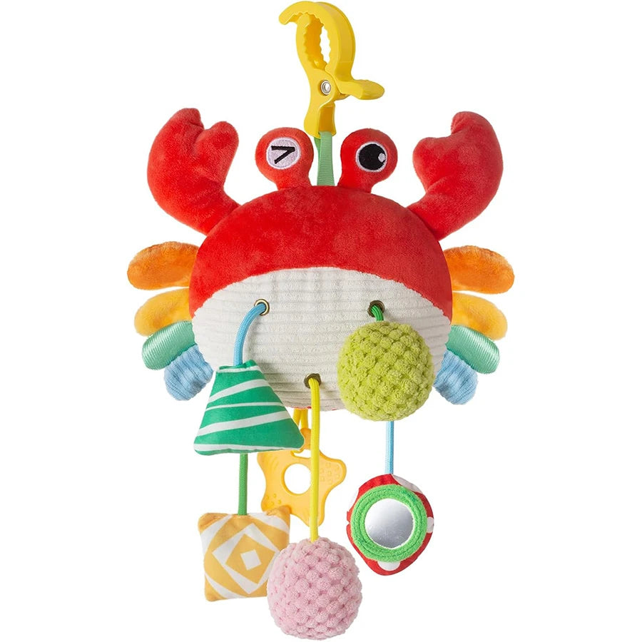 Baby Car Seat Sensory Toy with Rattle & Mirror 0-6M