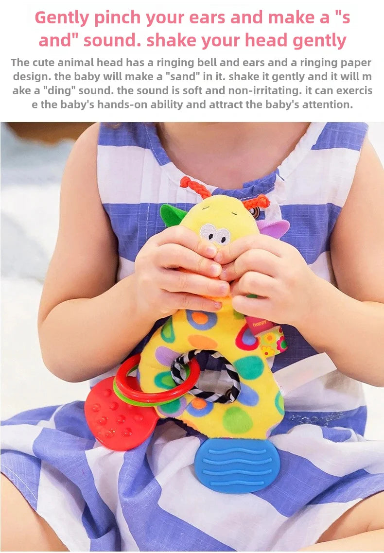Giraffe Stuffed Plush Teether Doll for Newborns