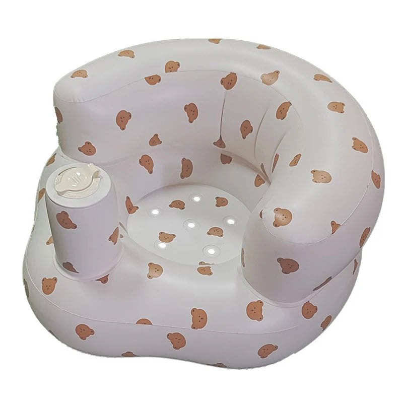 Inflatable Baby Floor Seat with Built-In Air Pump 3-36M
