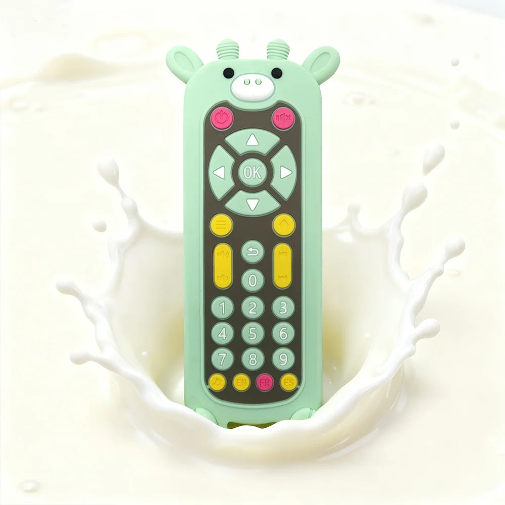 Baby Teether Toy Realistic Cartoon Remote Control