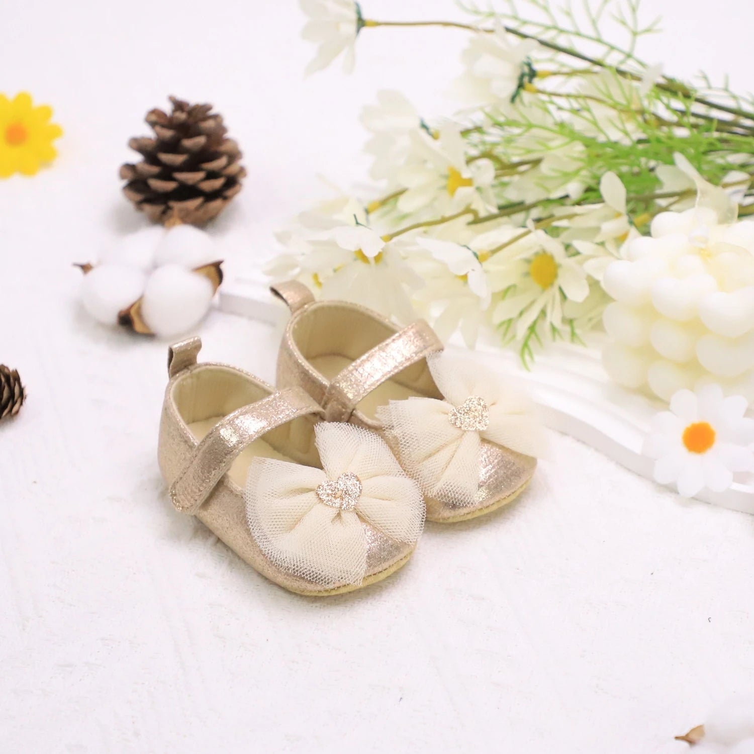 Baby Girl Princess Shoes | Breathable Non-Slip Lace Fashion First Walkers