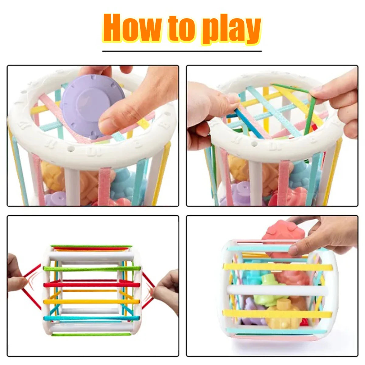 Montessori Colorful Blocks Sorting Game for Babies