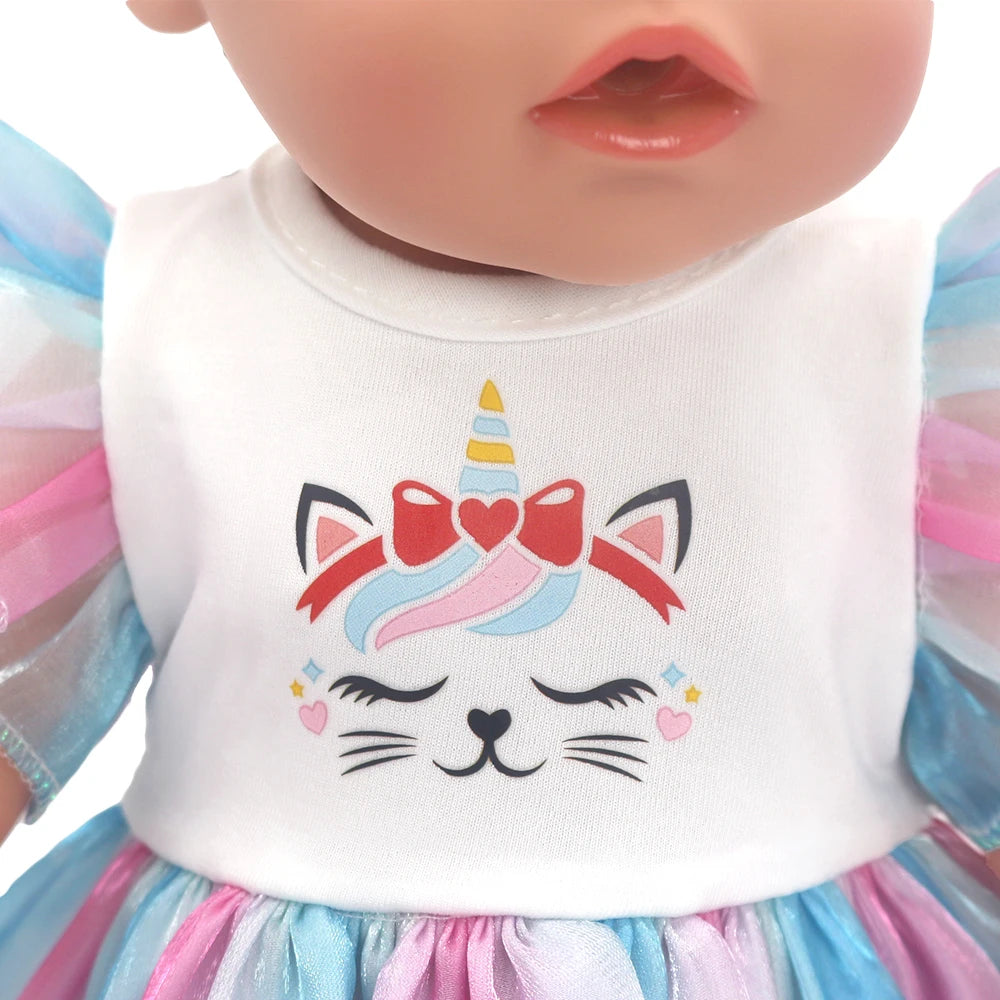 Baby Doll Outfits Set with Shoes for 13-18 Inch Dolls