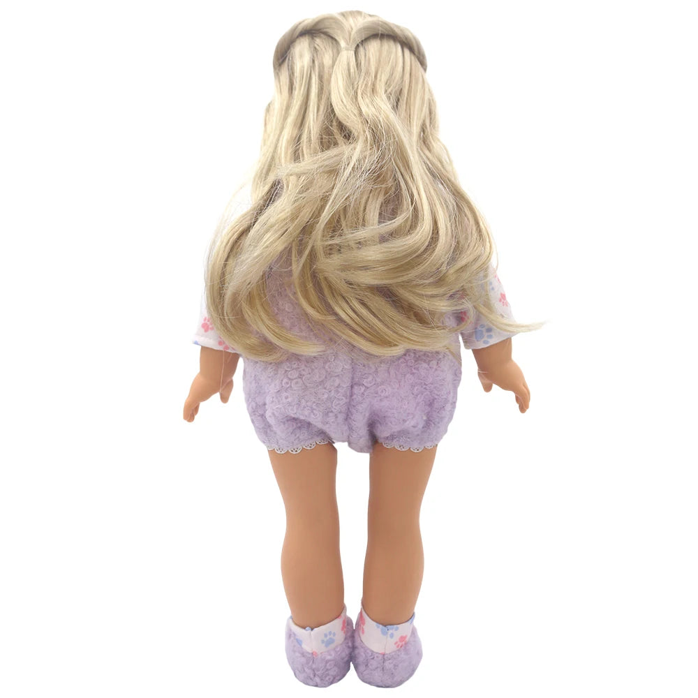 Baby Doll Outfits Set with Shoes for 13-18 Inch Dolls