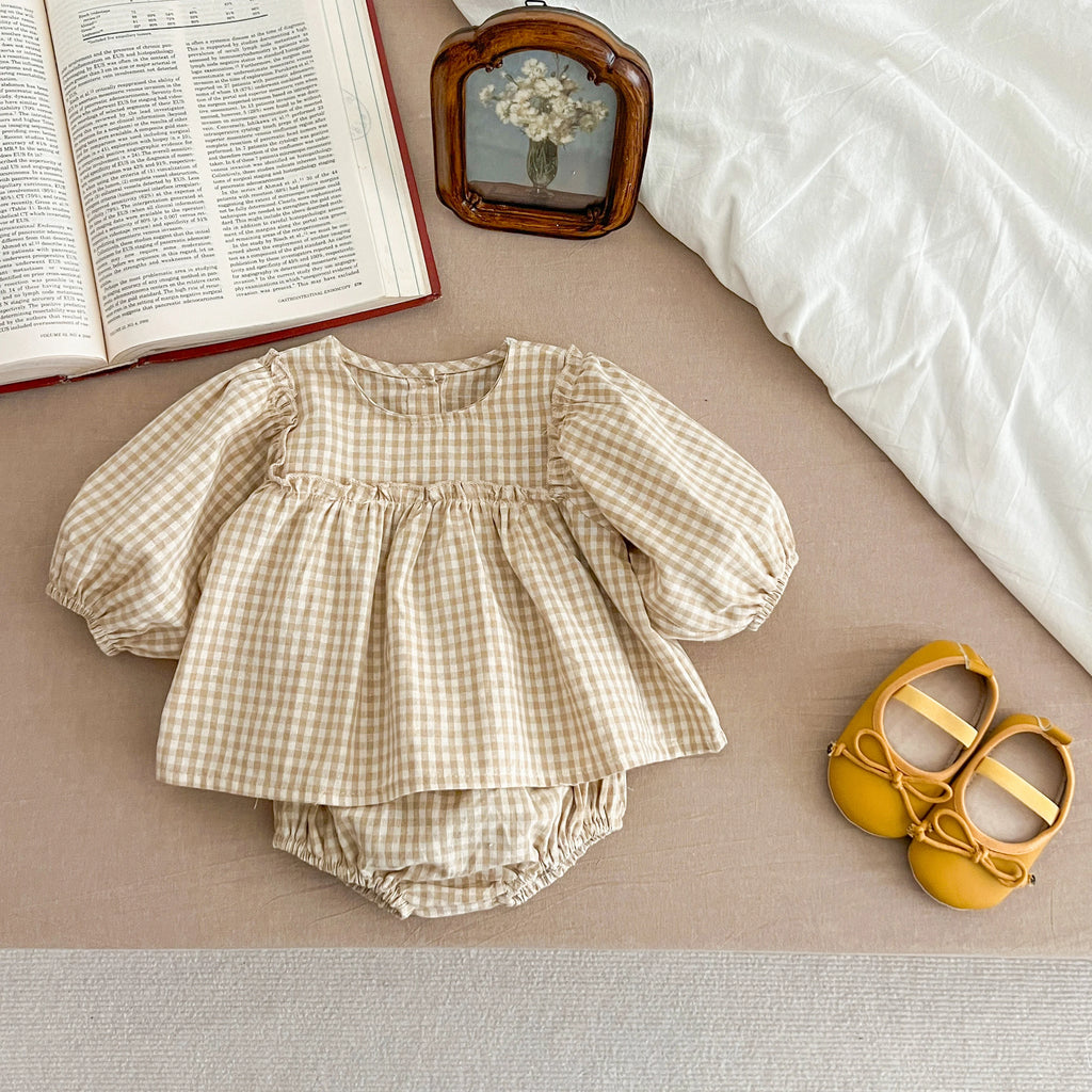 Baby Girl Plaid Tee & Bloomer 2-Piece Set 0-2 Years