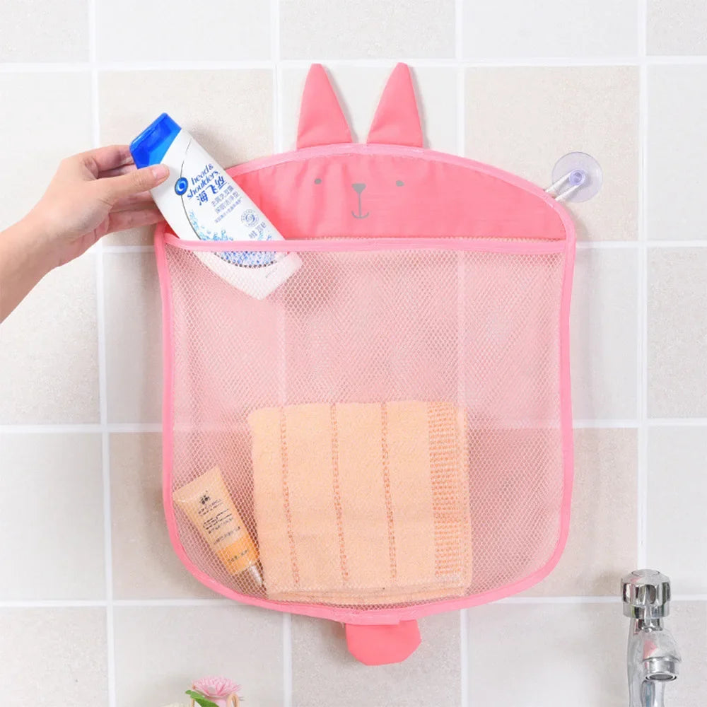 Animal Bath Toy Mesh Bag Organizer with Suction Cups