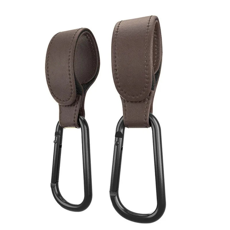 Stroller Hook PU Leather Pram Bag Hanger Organizer