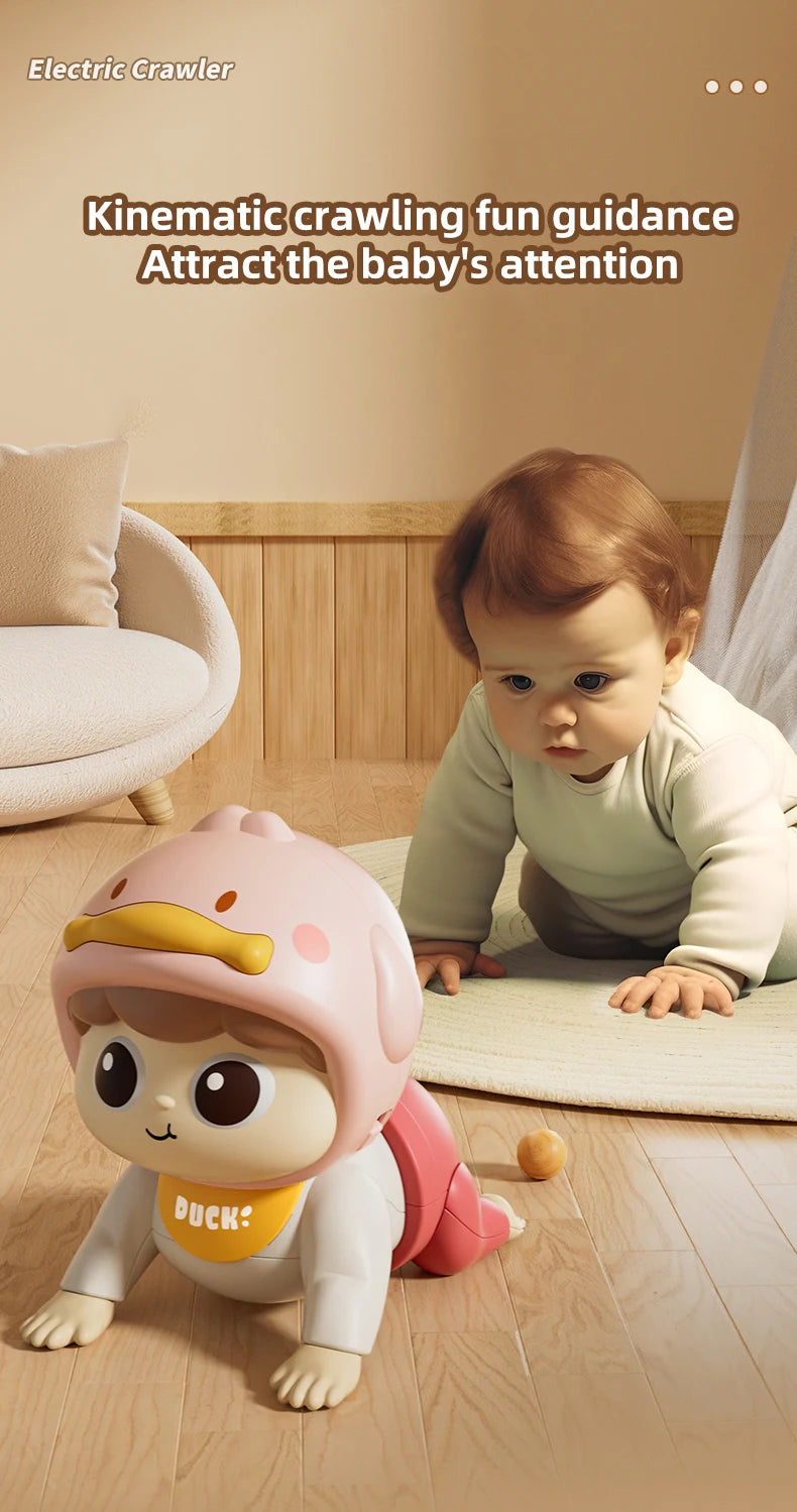 Crawling Guidance Musical Doll Toy for Babies 0-12M