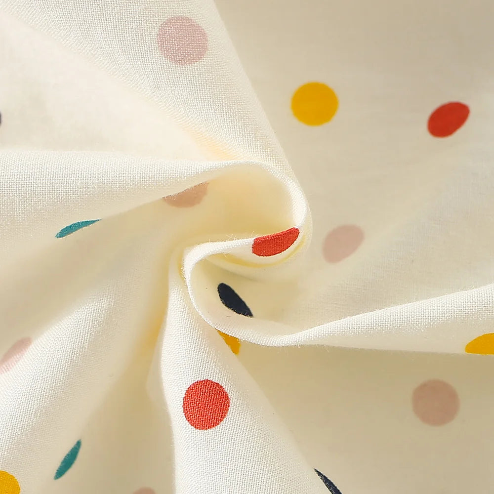 Flower Embroidered Baby Bodysuit | Colorful Polka Dot Print 3-18M