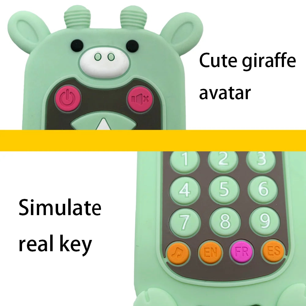 Baby Teether Toy Realistic Cartoon Remote Control