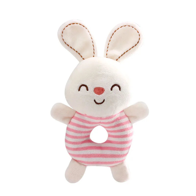 Baby Rattle Toys Cartoon Animals Plush for Newborns
