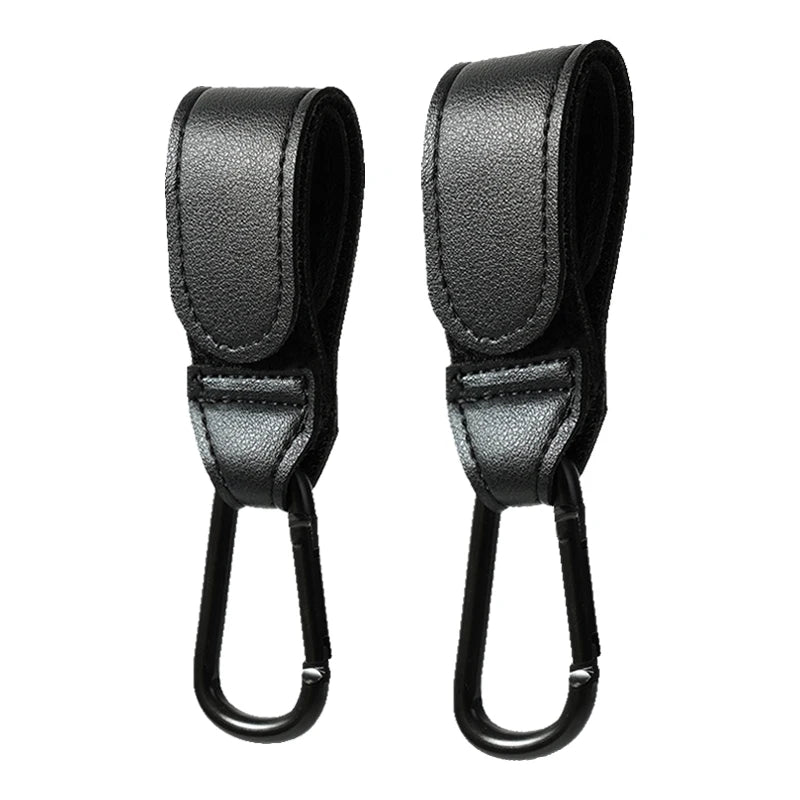 Stroller Hook PU Leather Pram Bag Hanger Organizer