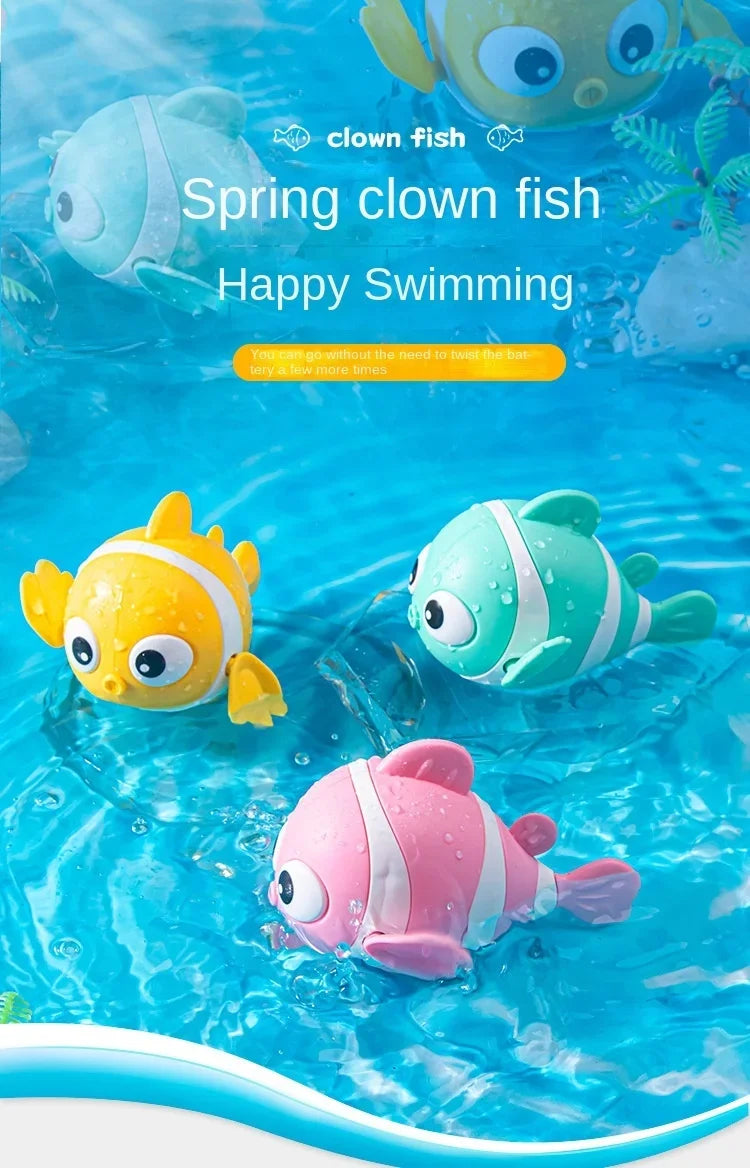 Wind-Up Swimming Fish Clockwork Bath Toy for Toddlers