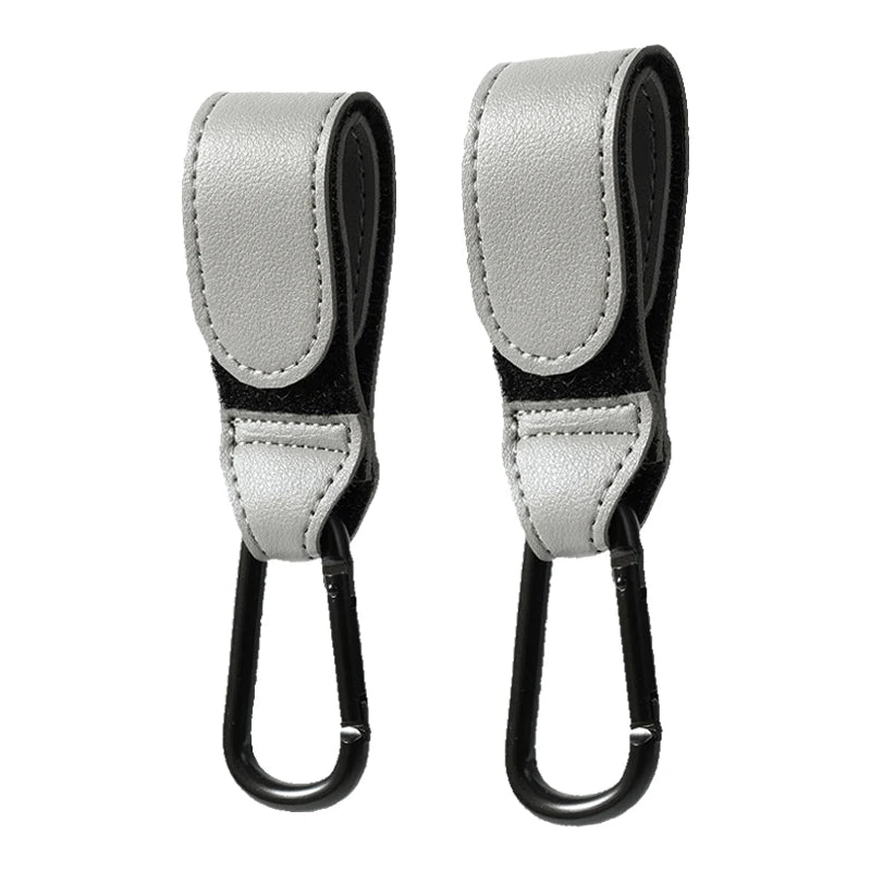 Stroller Hook PU Leather Pram Bag Hanger Organizer